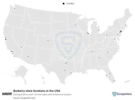 burberry number of locations.